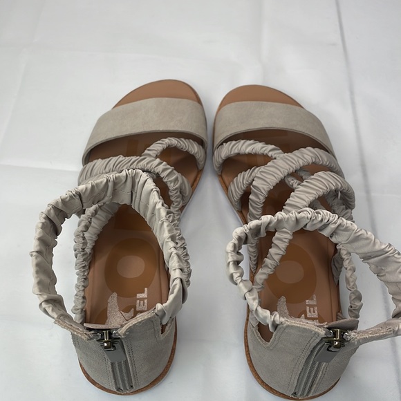 Sorel Women’s Ella II Ankle Strap Sandal EUC Size 9.5 Soft Taupe White - Picture 4 of 8